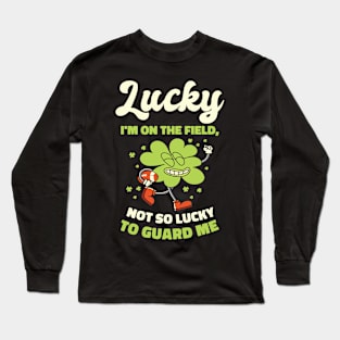 St. Patrick's Day American Football Shamrock Clover Rugby Long Sleeve T-Shirt